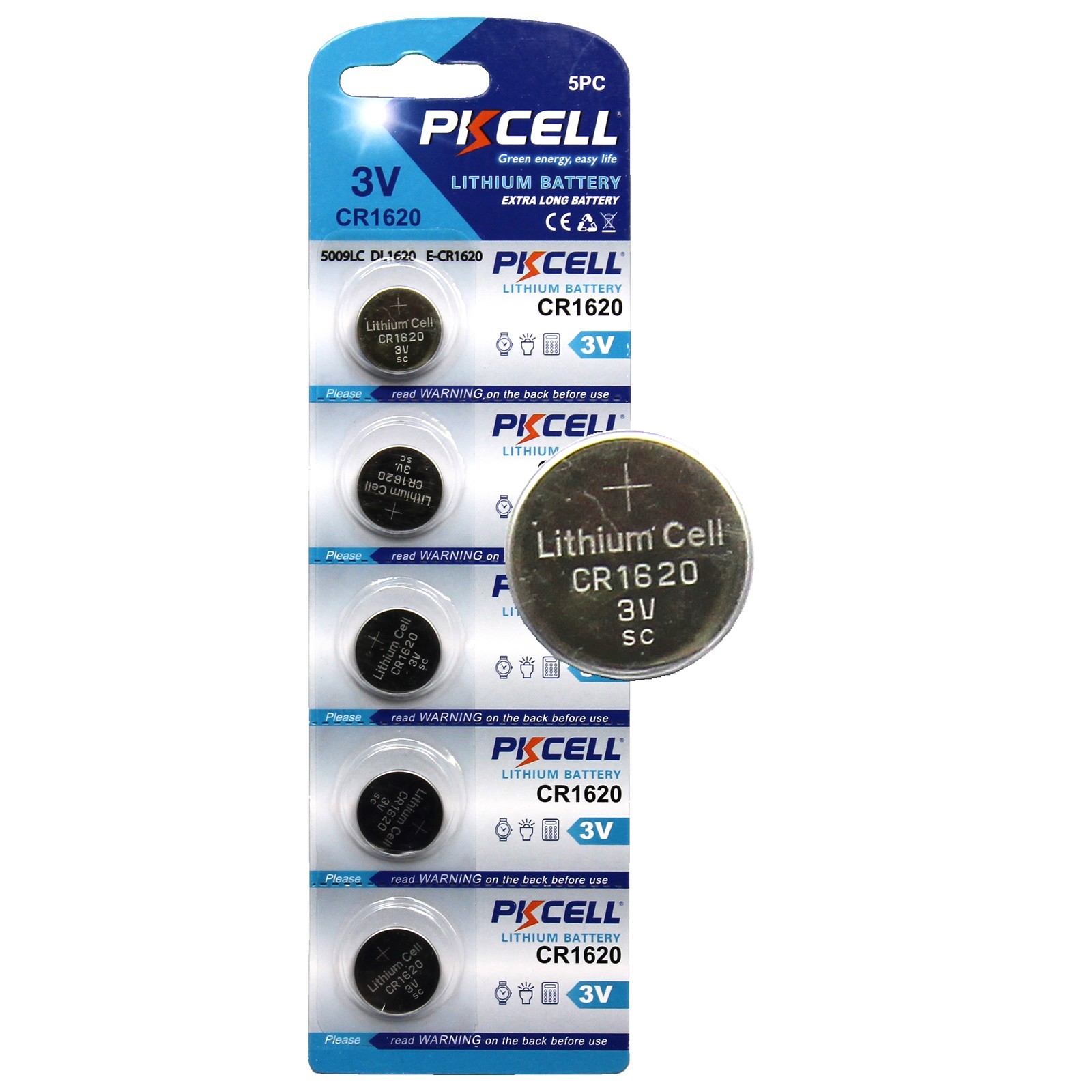 Baterie Lithium CR1620, 3V, 70 mAh, set 5 bucati - imagine 6